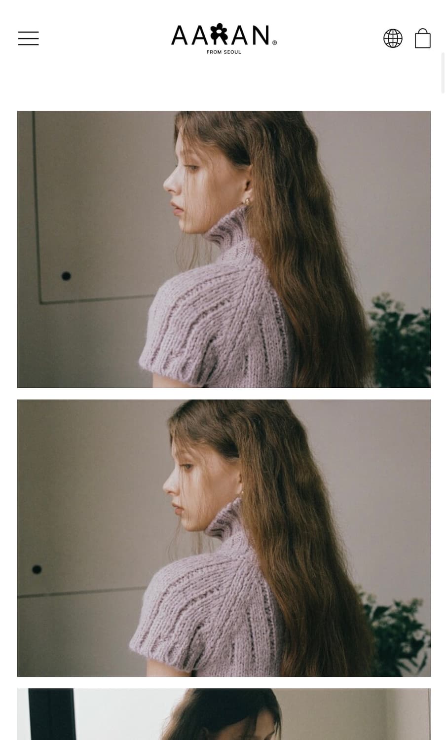 aaran(어랜) 트위스트 터틀넥 니트 상품이미지2