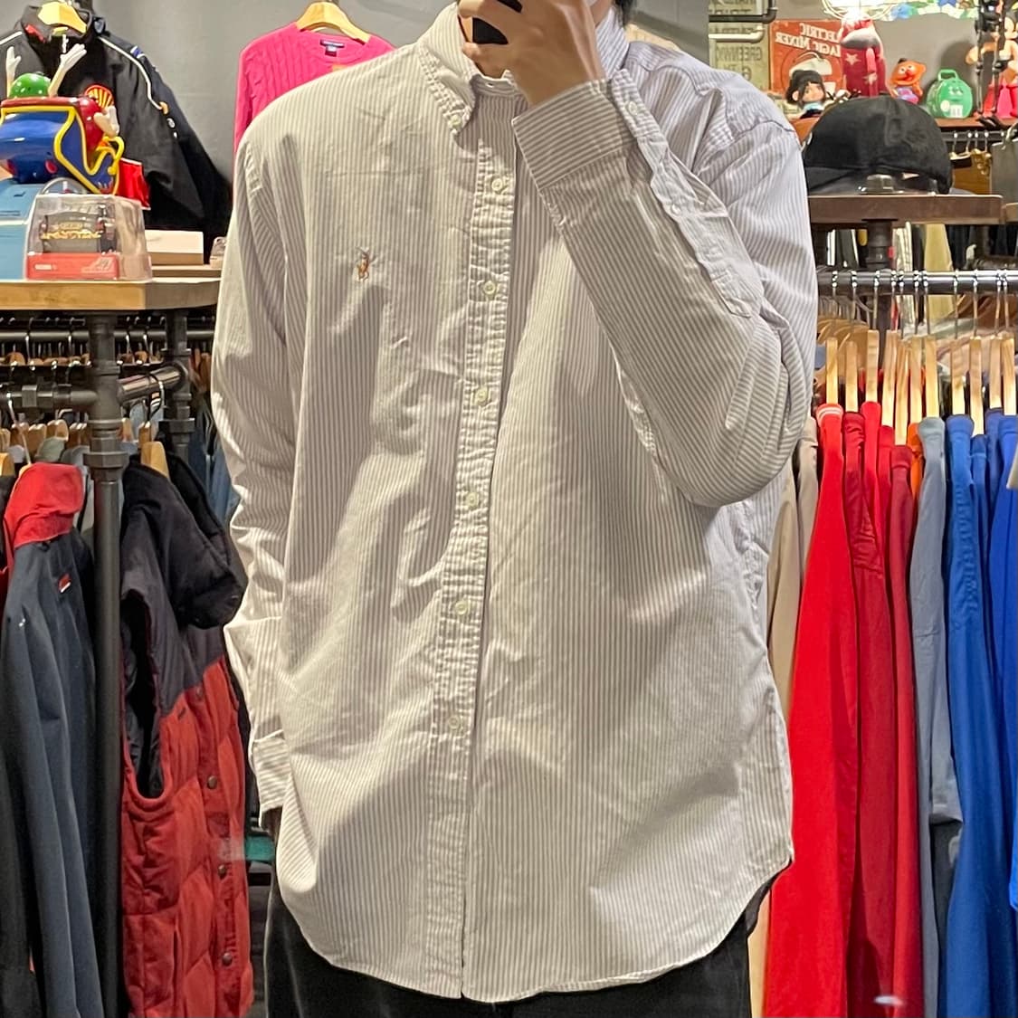 [IM] Polo 폴로랄프로렌 퍼플 스트라이프 긴팔셔츠 상품이미지3