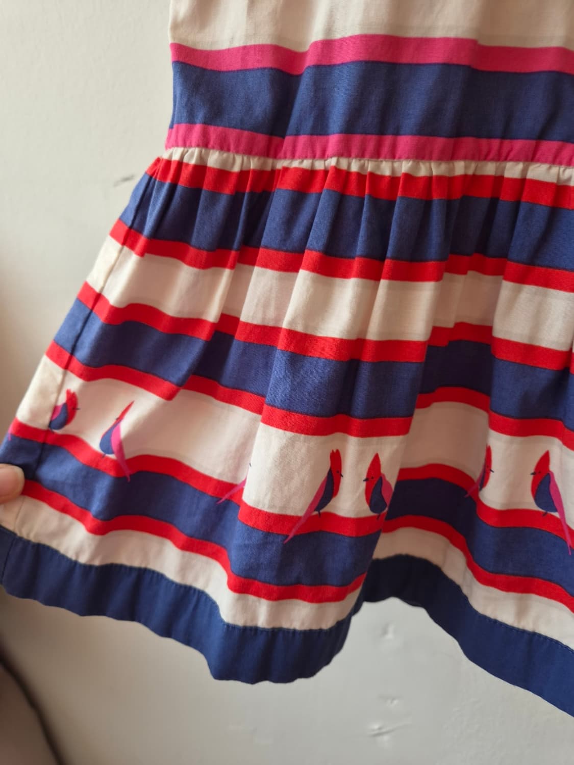 마크바이마크제이콥스 여성 스트라이프버드반팔롱블라우스 0사이즈 상품이미지4