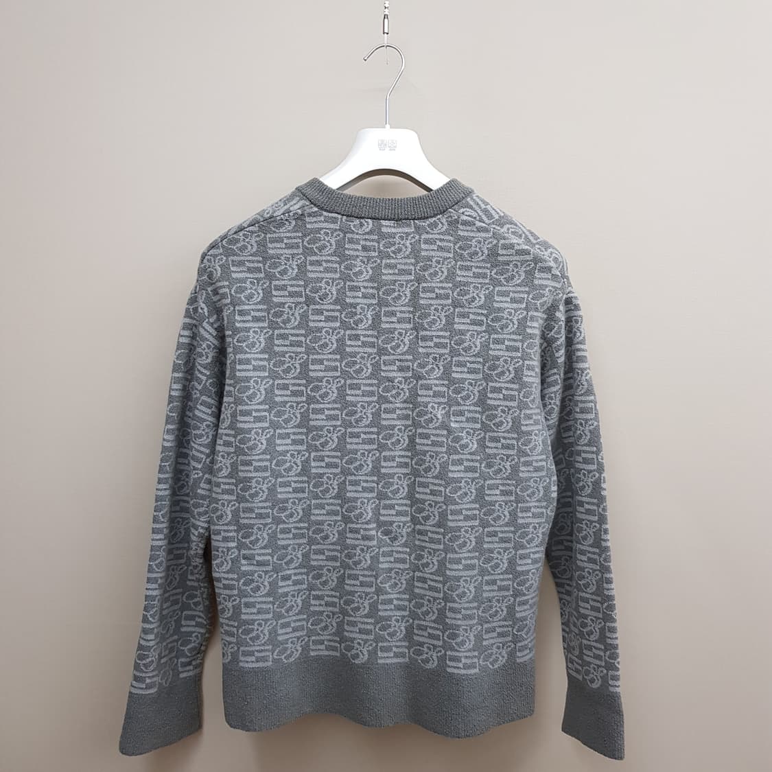 한섬 시스템 2022 그레이 모노그램 울 니트 100사이즈 상품이미지5