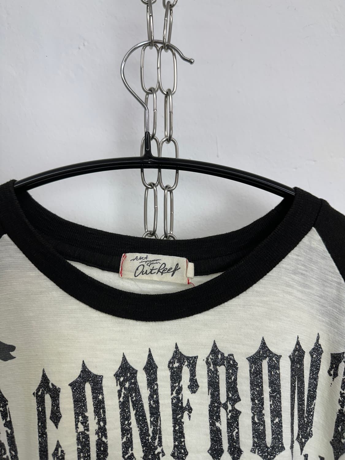 Glitter Graphic Raglan 3/4 Sleeve T-shir 상품이미지5