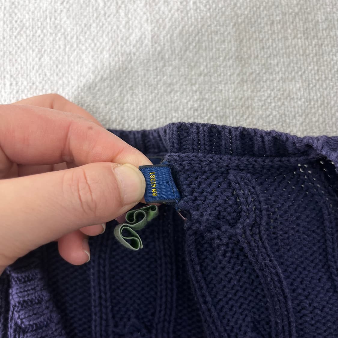 W 95 폴로랄프로렌 꽈배기 브이넥 니트 상품이미지4