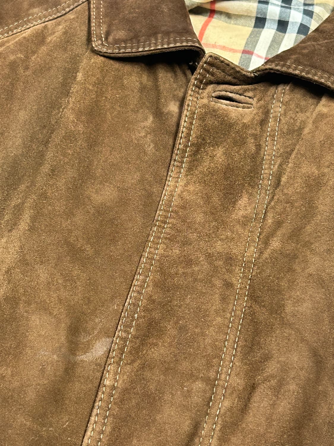90s 버버리 스웨이드 하프코트 상품이미지8