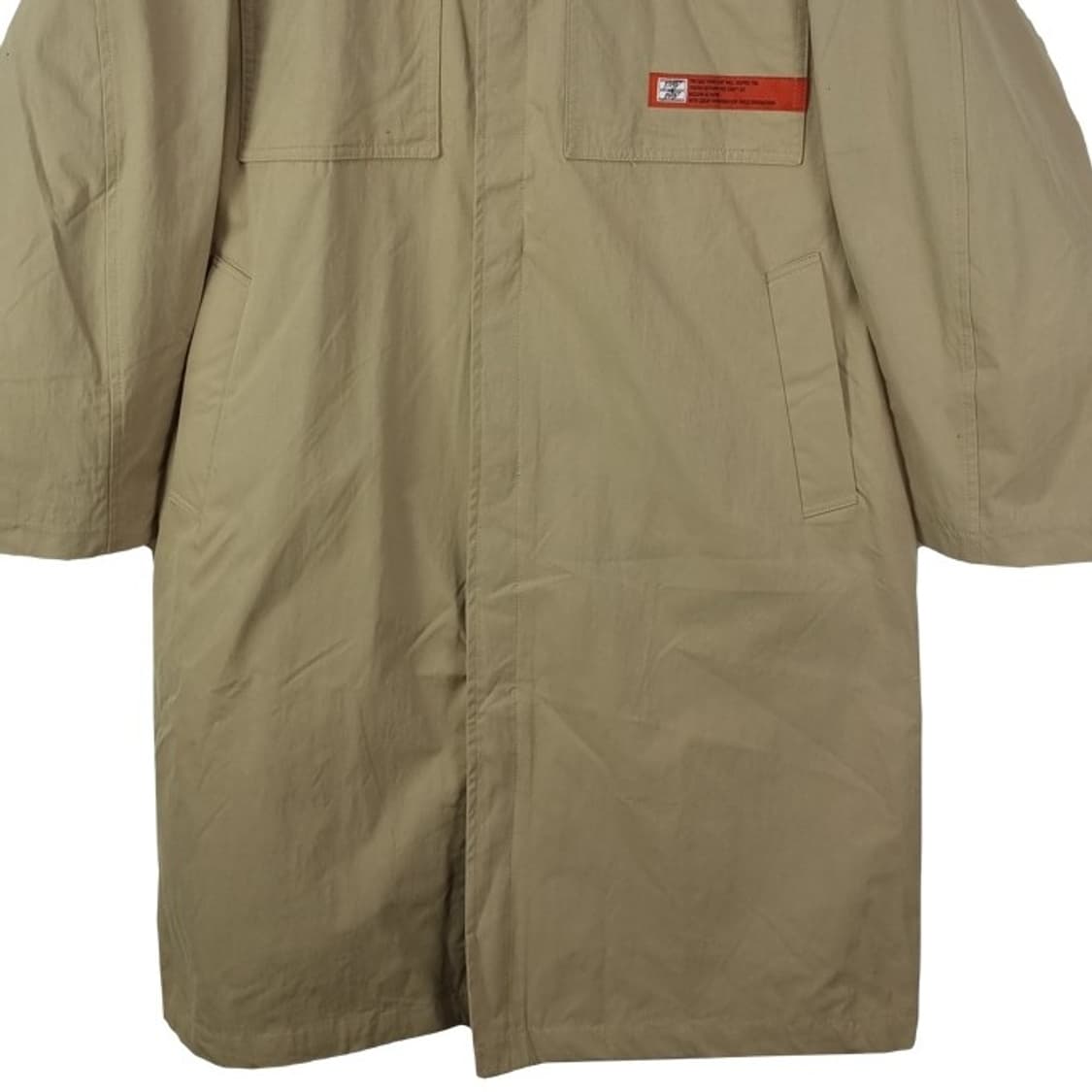 [배드인배드] 로고 자수 오버핏 트렌치 코트 베이지 M18771 상품이미지5