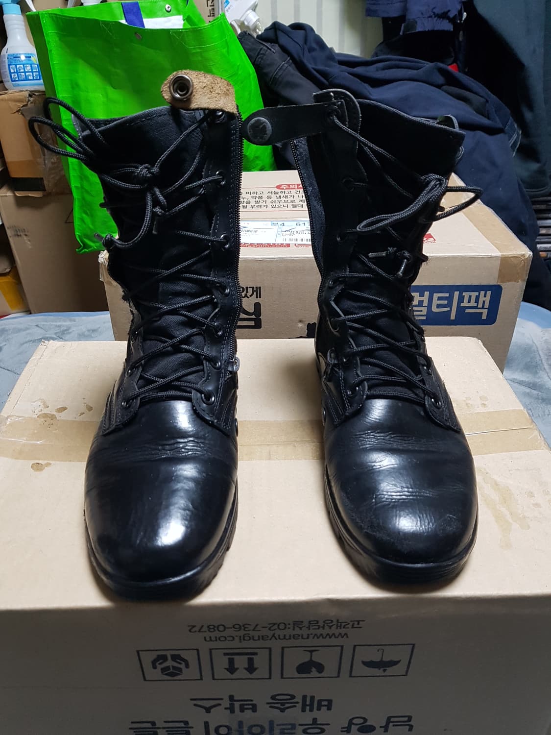 특전사 검정색 워커 부츠 지퍼 테러화 전투화 군화 250 판매 상품이미지1