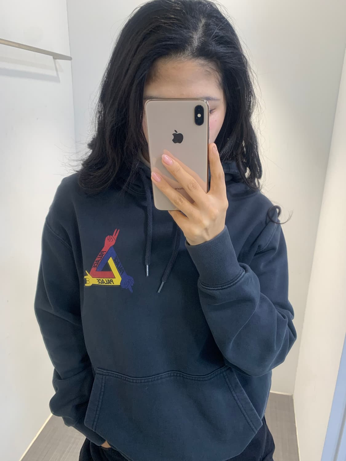 Palace Hand Tri-Ferg Hoodie Black 상품이미지4