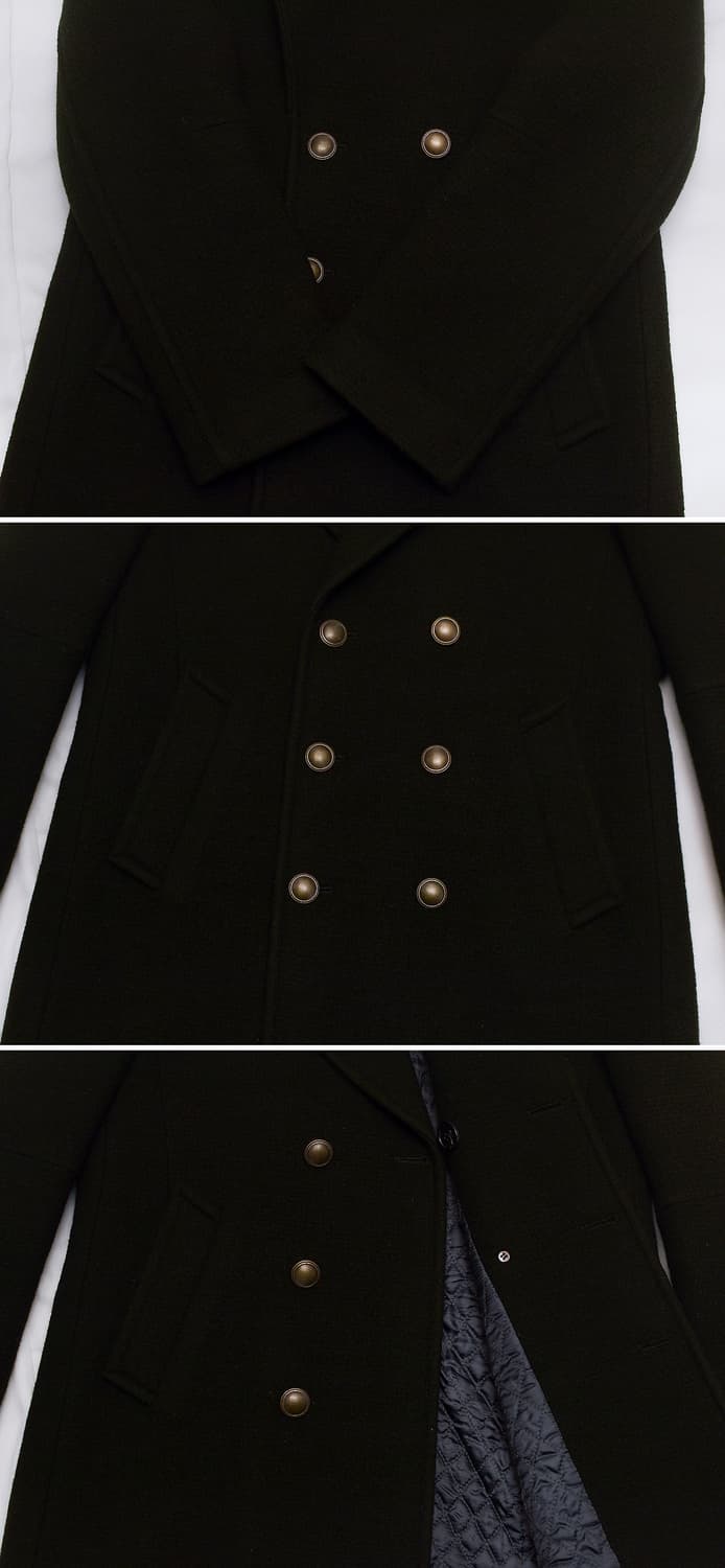 클럽 모나코 헤비 멜튼울 클래식 더블 피코트 (L / 100+) 상품이미지6