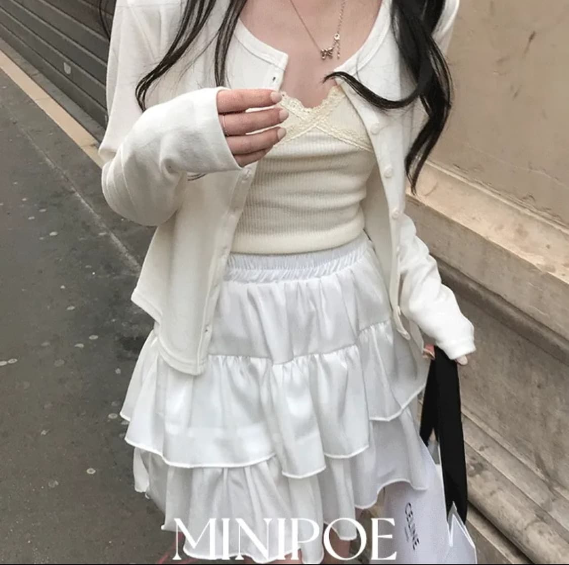 ﾟ｡ ﾟ모리걸 미니포에 아이보리 가디건 ﾟ｡ ﾟ 상품이미지1