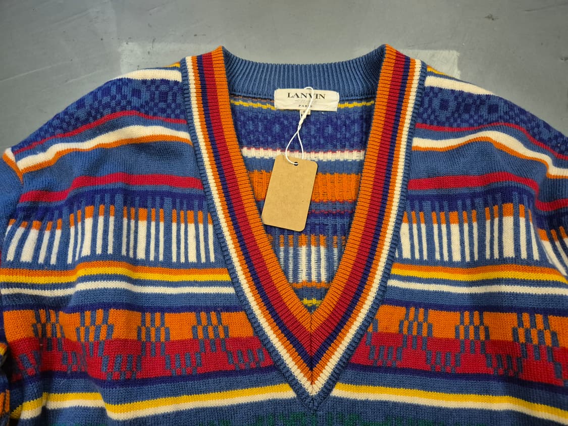 90s 랑방 브이넥 스웨터 상품이미지2