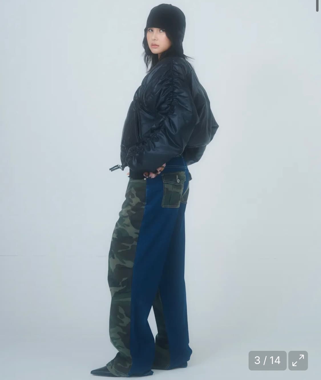 러닝하이 셔링 크롭 MA-1 자켓 상품이미지2