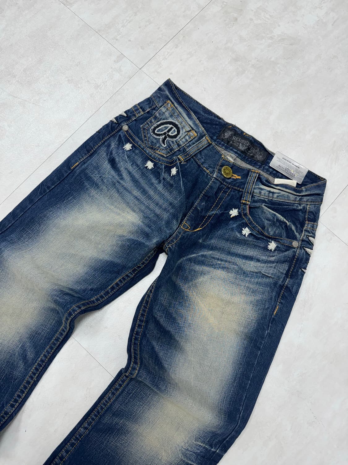 •RED PEPPER Y2K 자수 윙 포켓 데님 상품이미지2