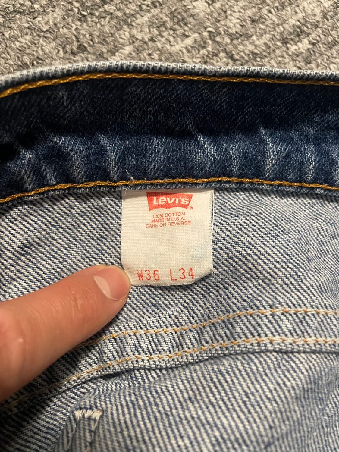 90s 리바이스 517 오렌지탭 데님 [36X34]  상품이미지5