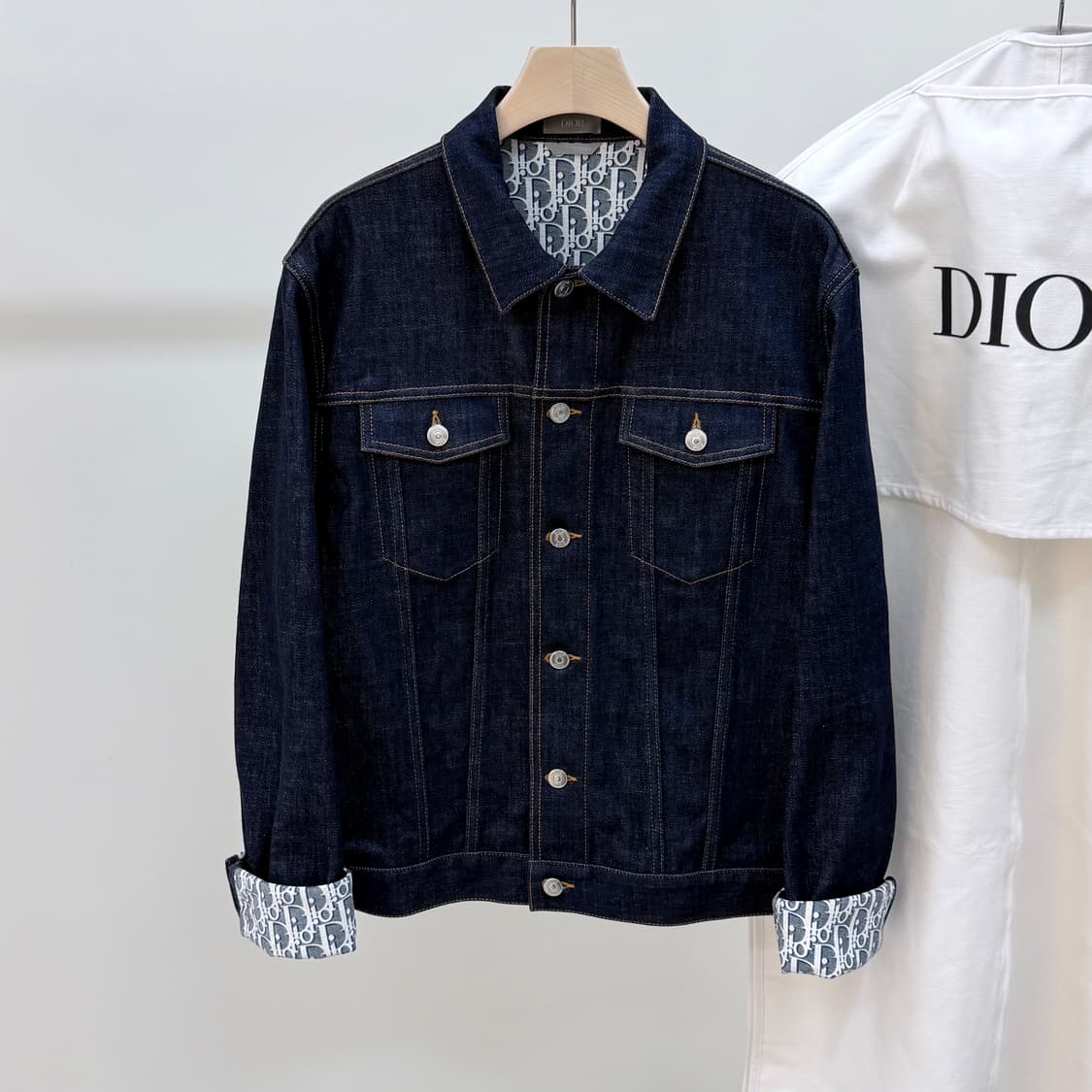 [S+급/52] 디올 오블리크 데님 트러커 청자켓 상품이미지1