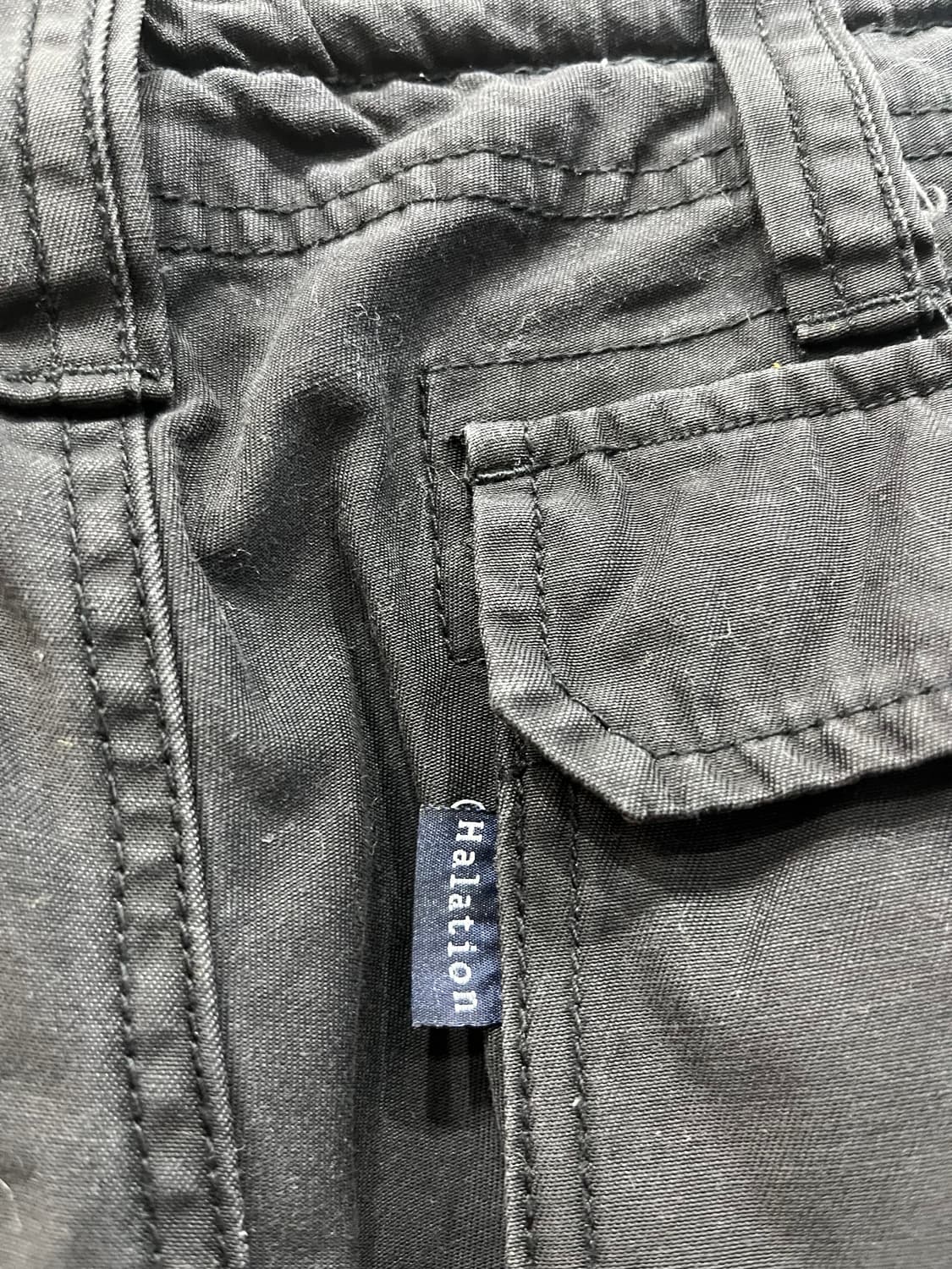 Halation JPN 워시드 블랙 카고팬츠  상품이미지5