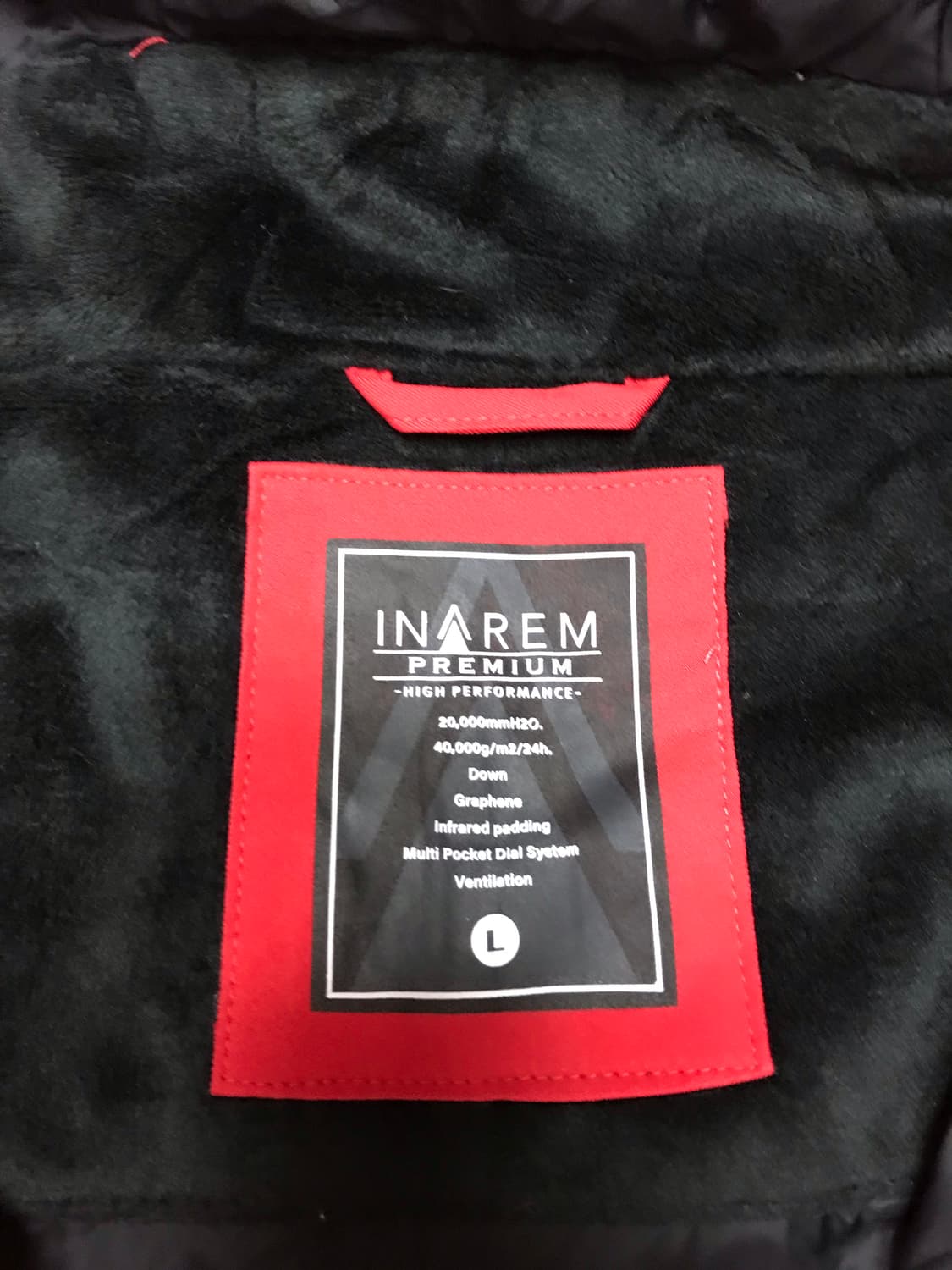 INAREM 레드 방수 방한 다운자켓 상품이미지5