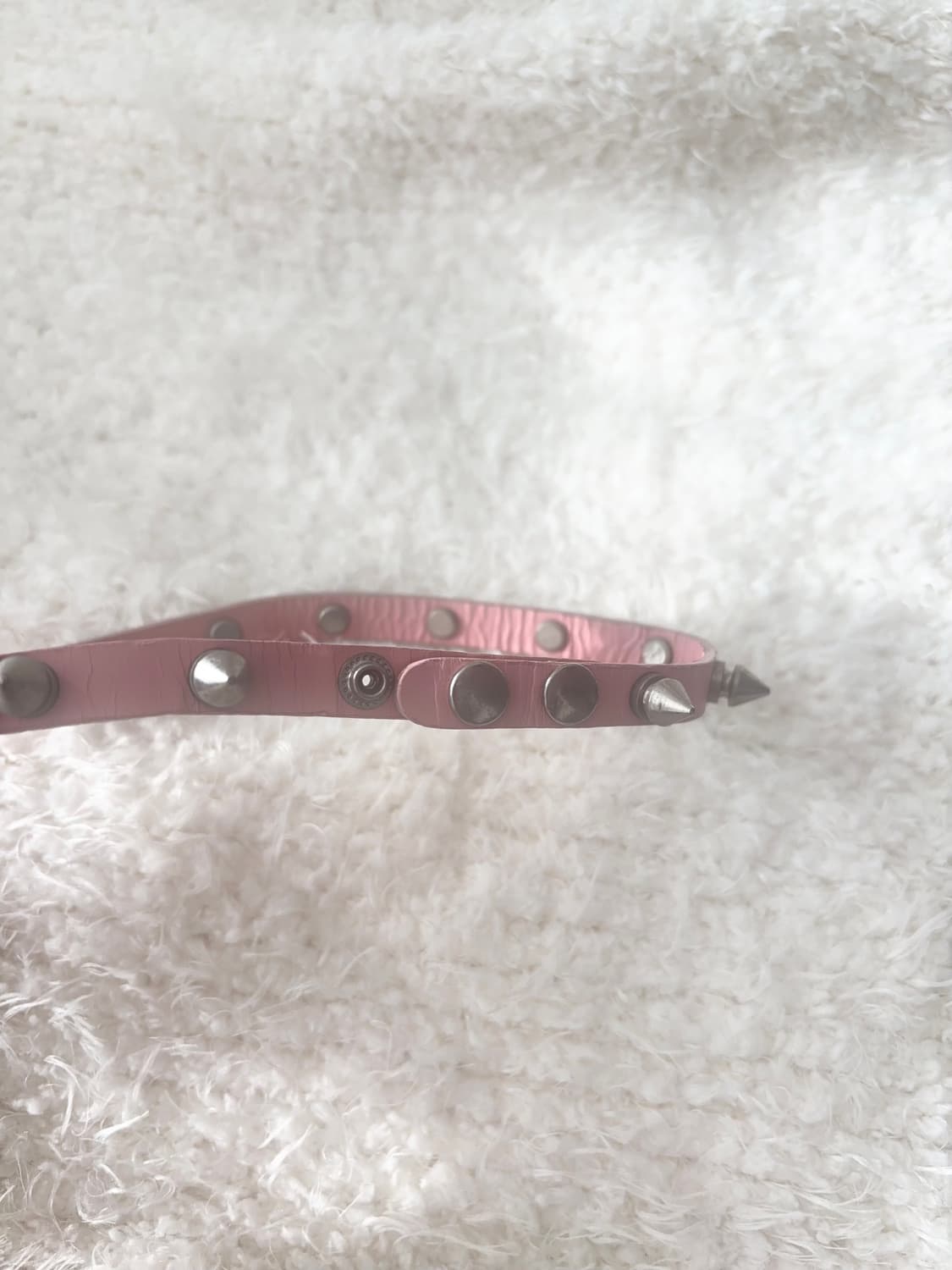 빈티지 락샵 핑크 스터드 초커 목걸이 /오네갸루 펑크룩 지뢰계 양지뢰 상품이미지3