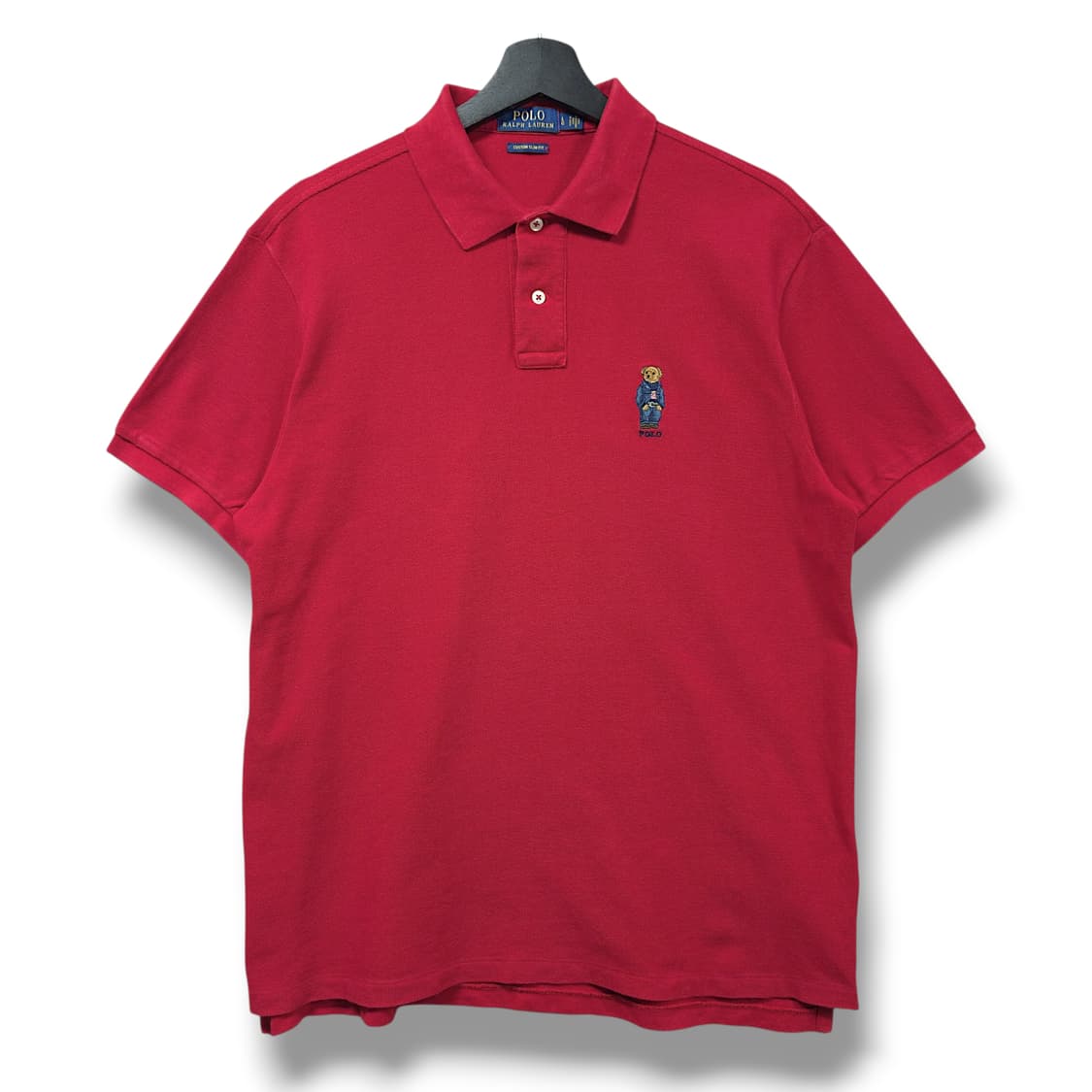 [L] 폴로 레드 베어자수 커스텀 슬림핏 PK 반팔 카라티셔츠 상품이미지1