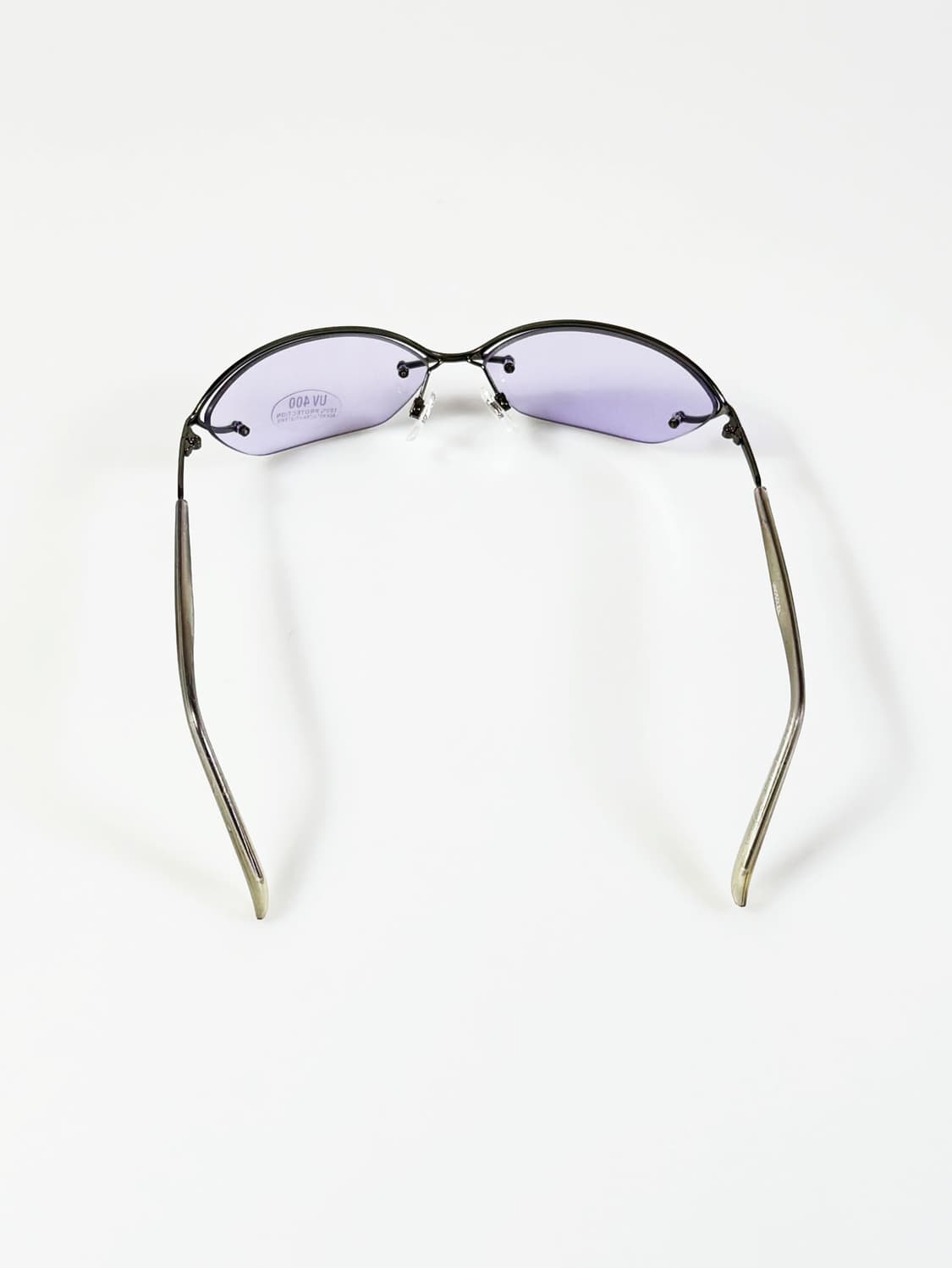90s UNOSOLEIL 반무테 스퀘어 퍼플 틴트 빈티지 선글라스 상품이미지5