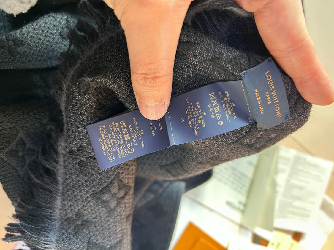 [풀구성, 새상품급] 루이비통 로고마니아 머플러 목도리 블랙 상품이미지2