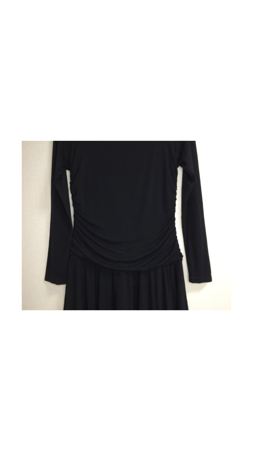 빈티지 블랙 셔링 레이스 레이어드 원피스 상품이미지3