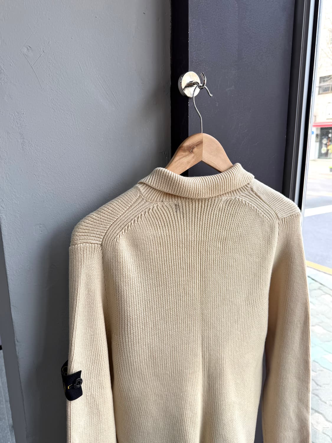 100/ 스톤아일랜드 2000AW 와펜 골지 니트 집업 상품이미지8