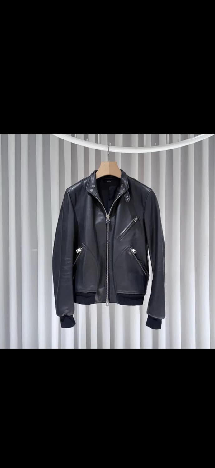 46 / 톰포드 레더 싱글 바이커 자켓 상품이미지2