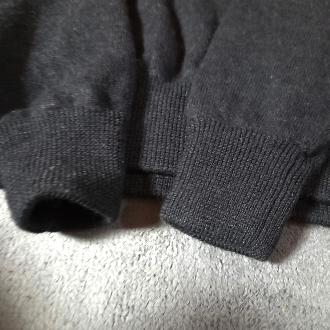 브룩스브라더스 엑스트라파인 이탈리안 메리노울 반집업 니트 M 차콜 상품이미지6