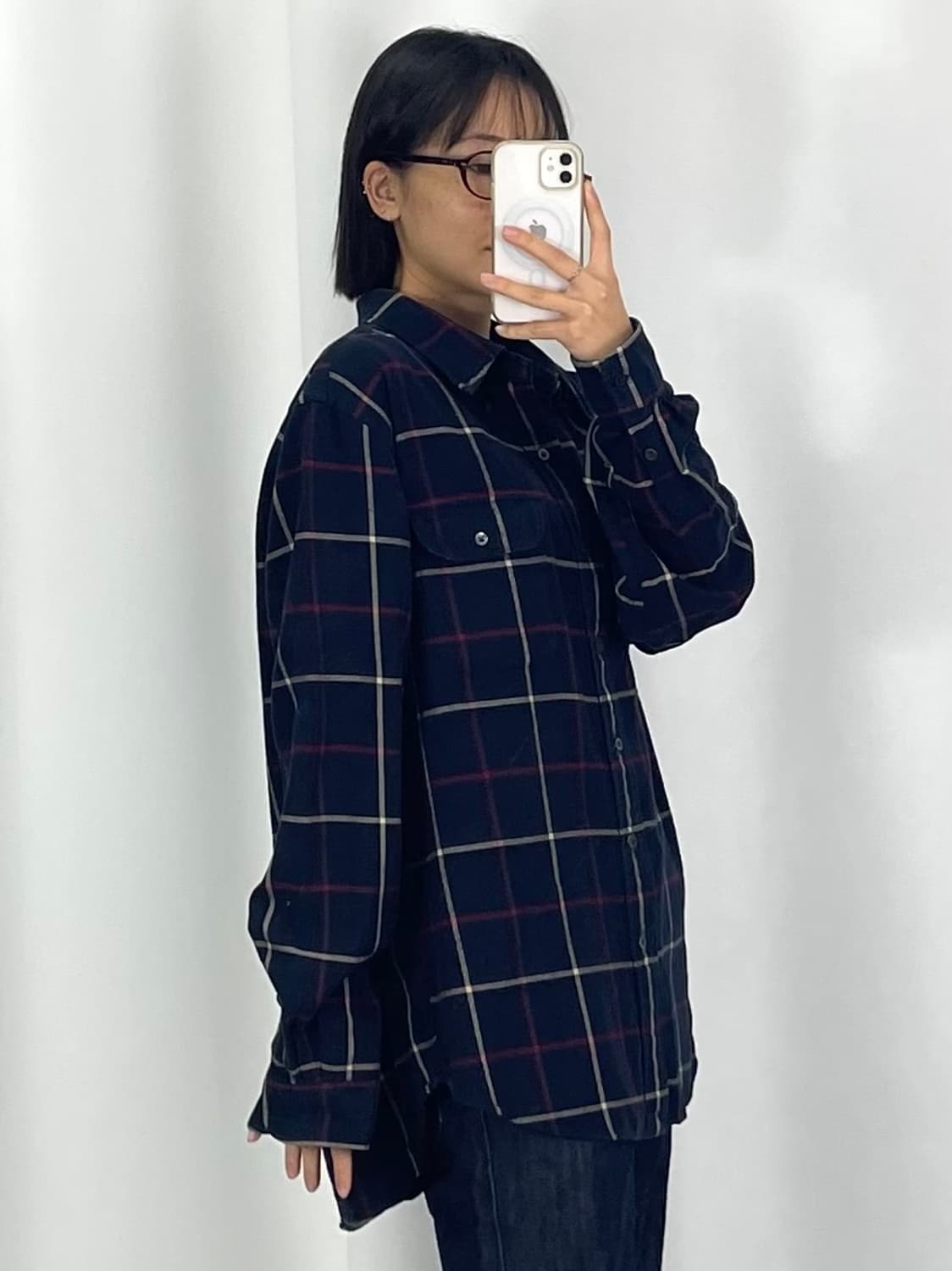 [2XL]폴로 네이비 체크 셔츠CK9768 상품이미지2