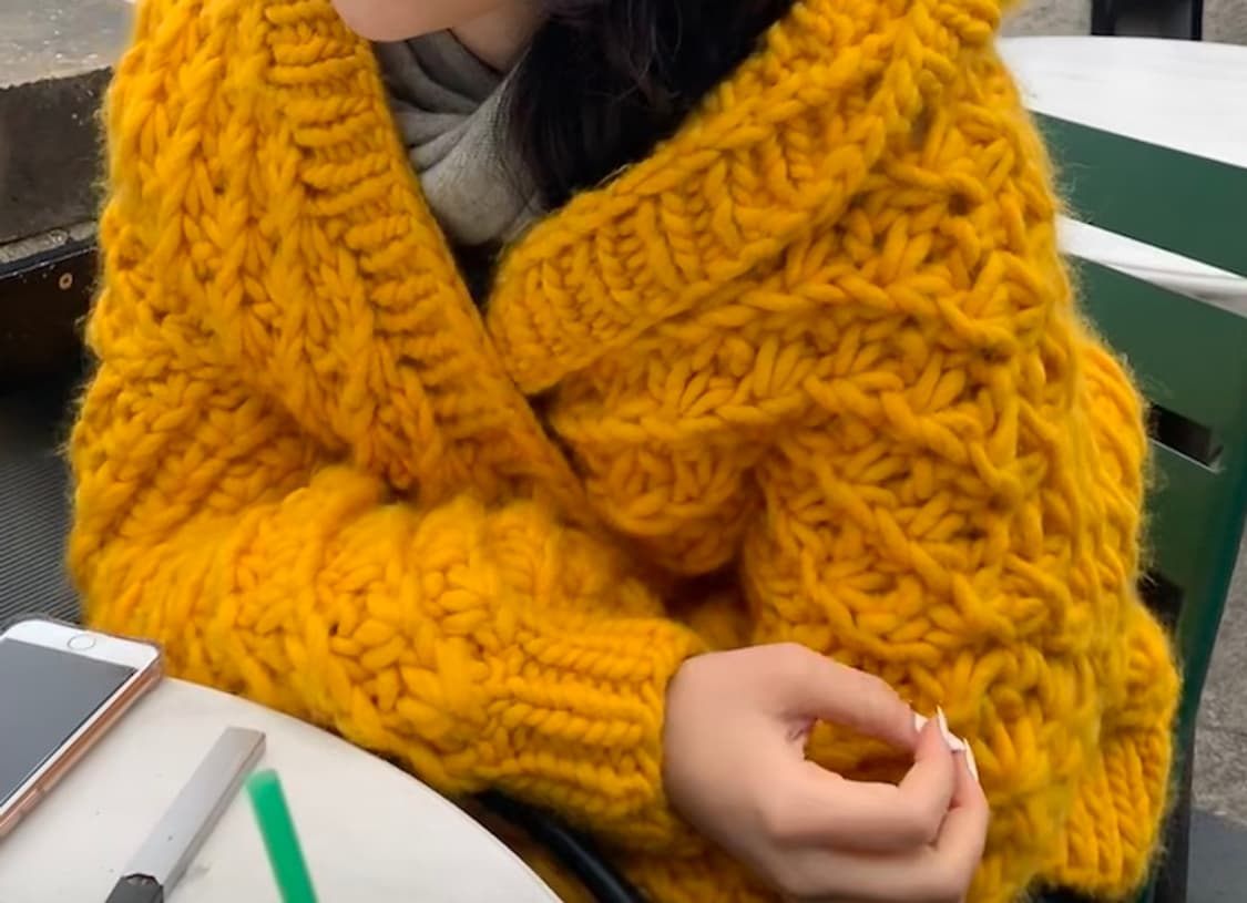 heartworking knitwear 옐로우 니트 가디건 상품이미지8