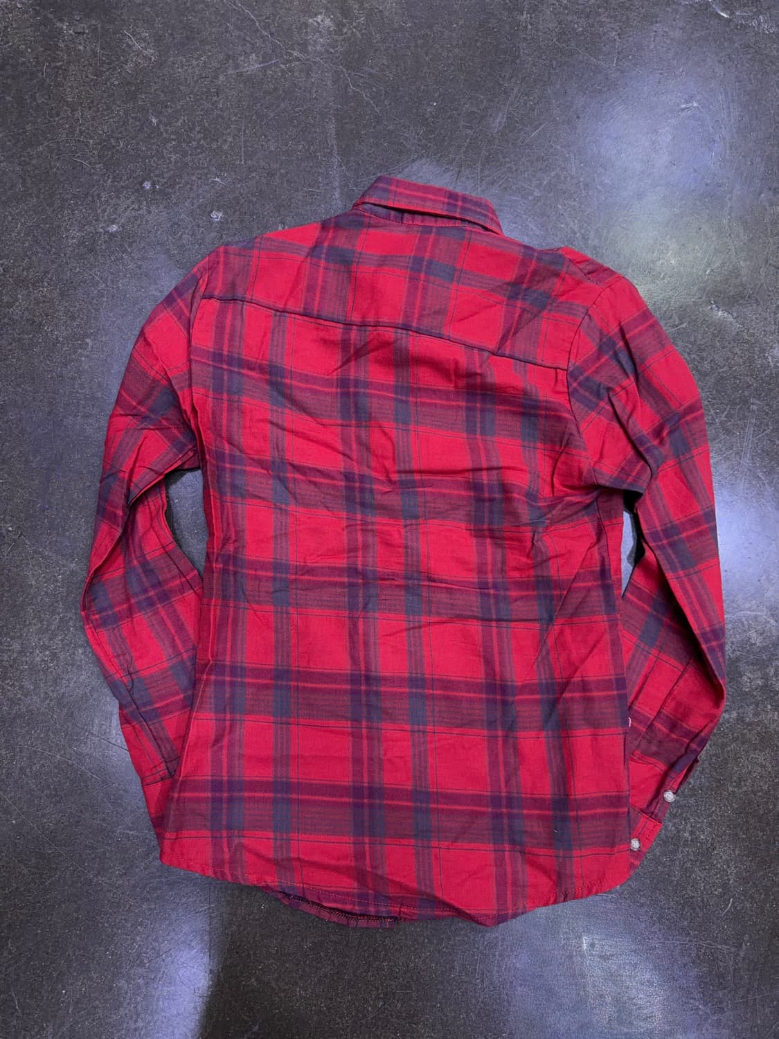 제이후쿠 레드 체크 캐쥬얼 셔츠 남방 M 상품이미지2