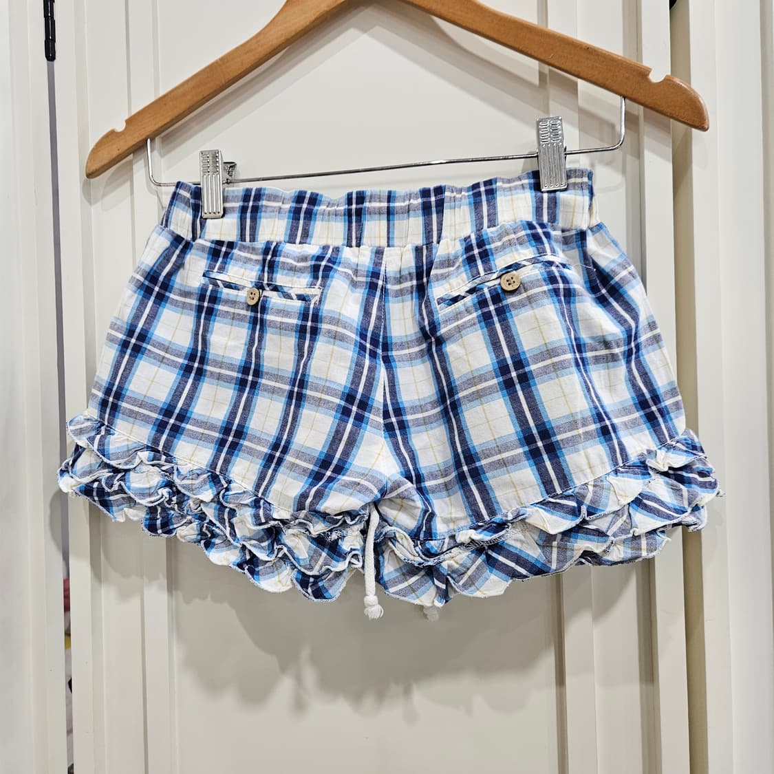 체크 프릴 반바지 숏팬츠 상품이미지5