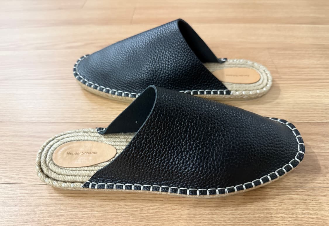 헨더 스킴 주트 hender scheme 가죽 뮬 슬리퍼 블랙 5사이즈 상품이미지3