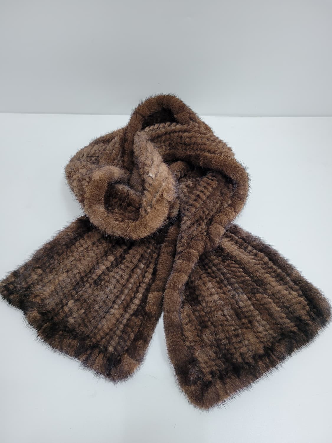 천연 밍크 머플러 / 총장 170 브라운
 상품이미지3