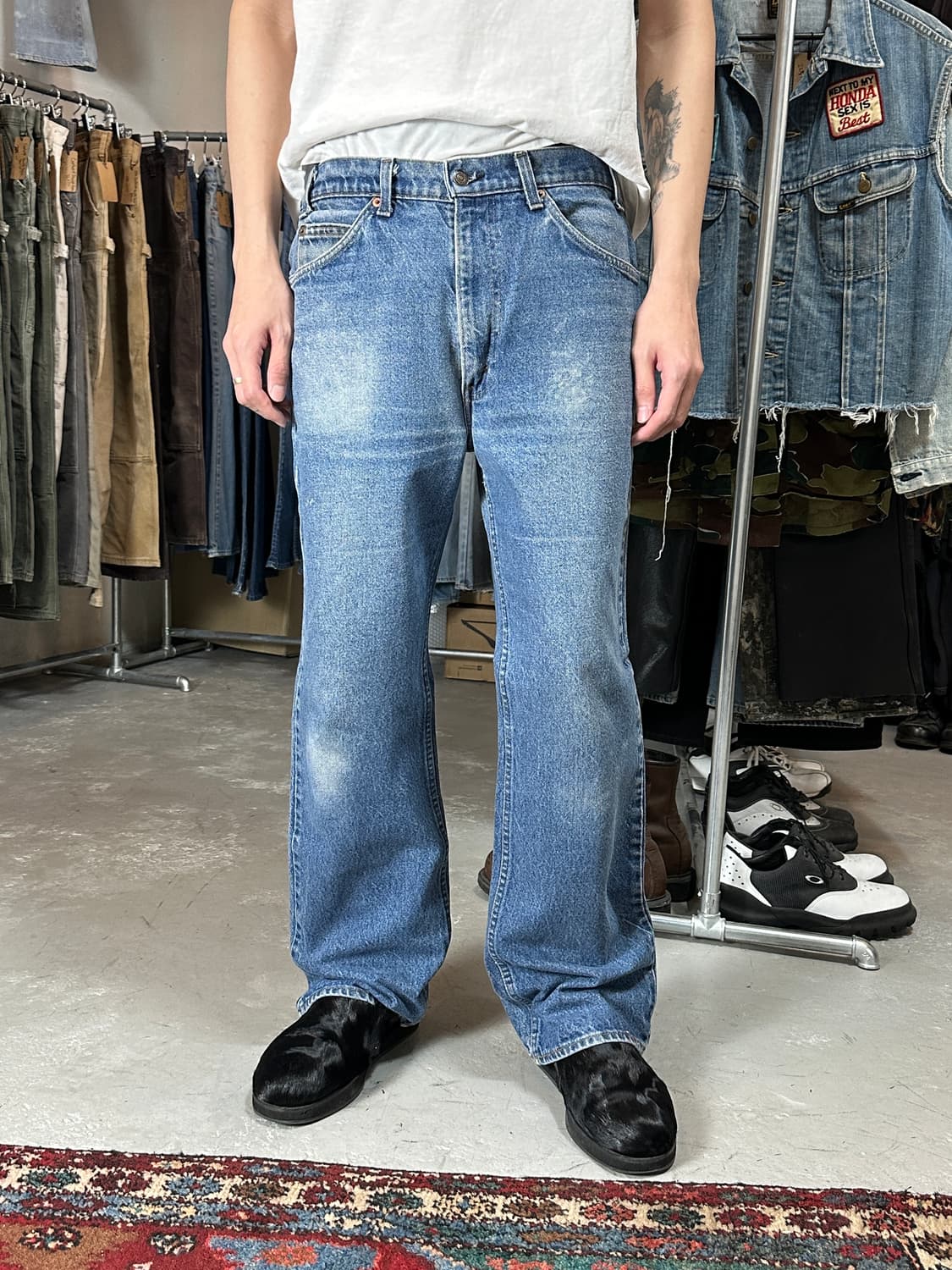 80's USA Made 빈티지 리바이스 517 오렌지탭 부츠컷 상품이미지3