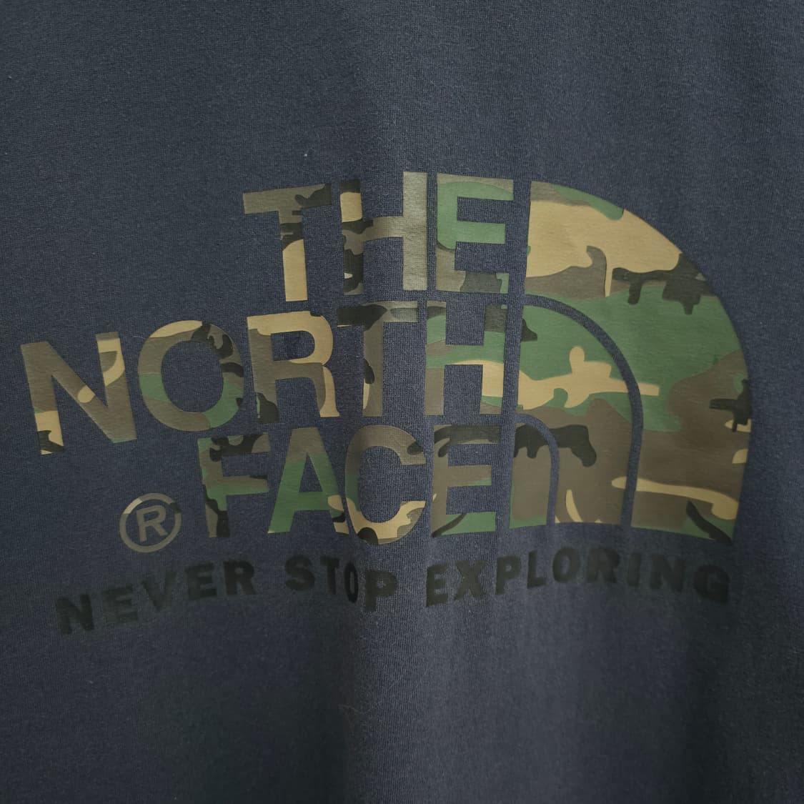 [M] 노스페이스 카모 반팔 티셔츠 네이비 상품이미지4