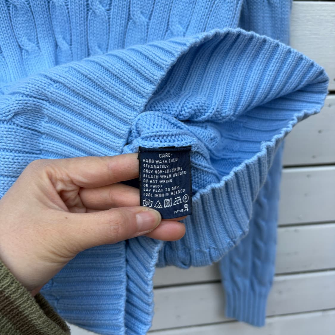 Polo 폴로 케이블 꽈배기 브이넥 니트 상품이미지5