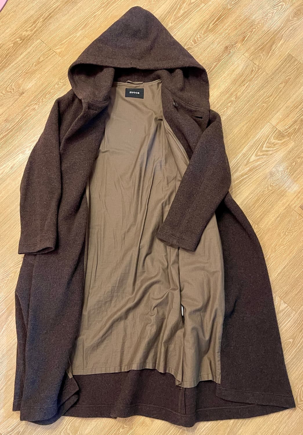 주카ZUCCA울 100% 후드 롱 코트 (M) 상품이미지6