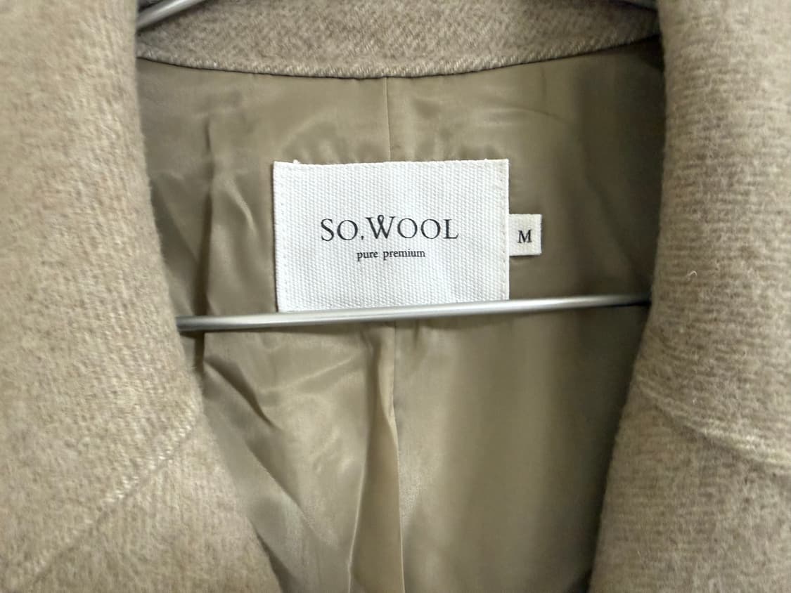 SO. WOOL더블 버튼 양모 코트 M 상품이미지4