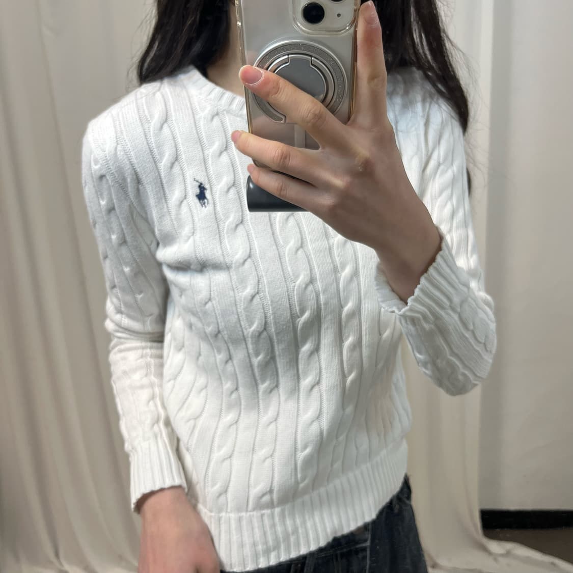 Polo Ralph Lauren White Cable Knit 상품이미지3
