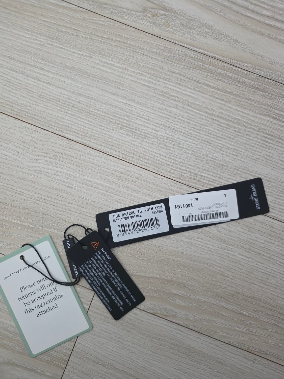 [L] 스톤아일랜드 110WN 올드이펙트 오버셔츠 파스텔 블루- 21SS 상품이미지5