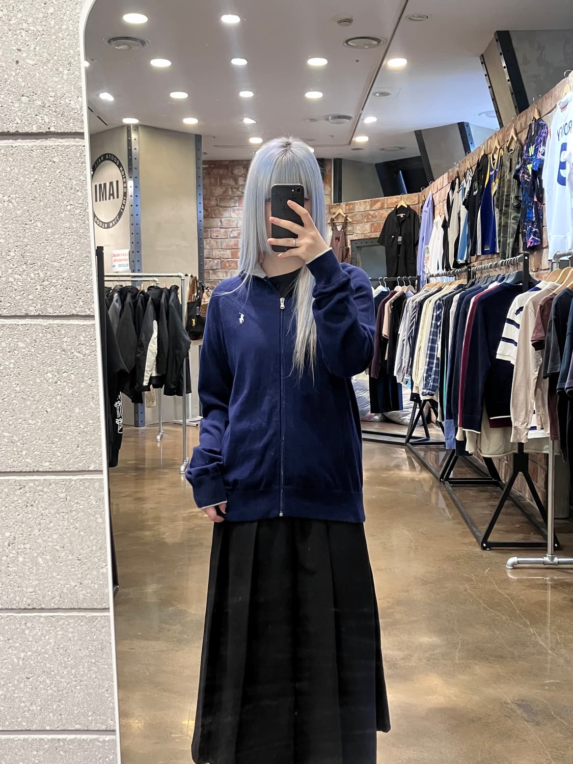 폴로 랄프로렌 자수 로고 폴라 가디건 네이비 M  #csz4154 상품이미지2