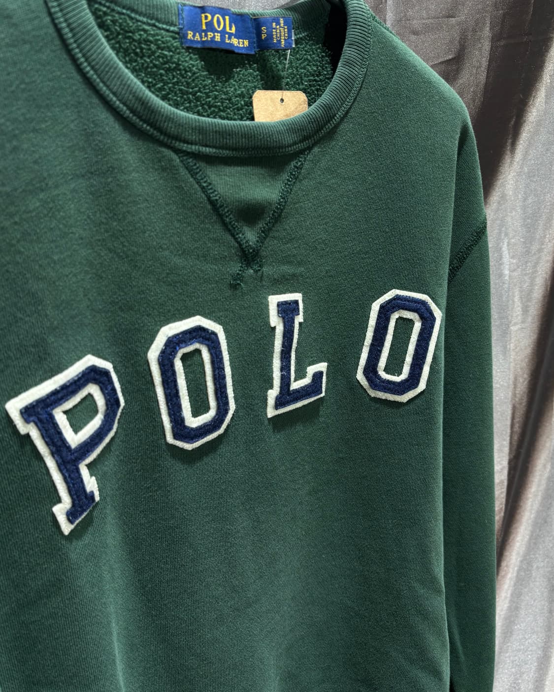 S 폴로랄프로렌 POLO 패치 딥그린 맨투맨 상품이미지4