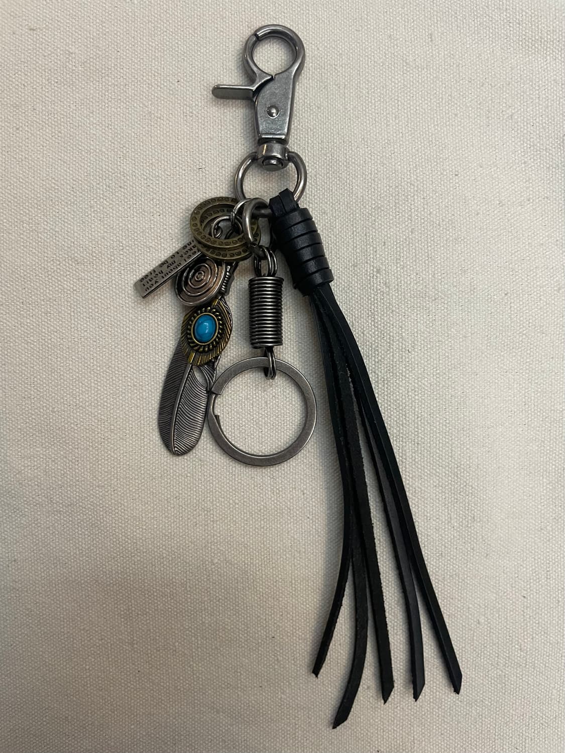 터키석 페더 레더 키링 상품이미지2