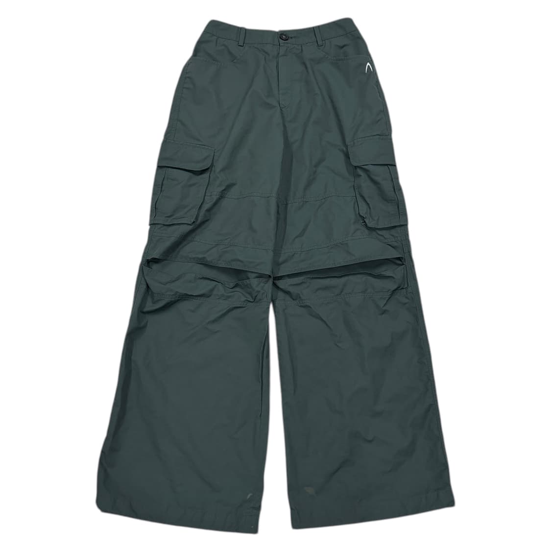 아캄 니 슬릿 스트링 카고팬츠 바지 그린 2 상품이미지1