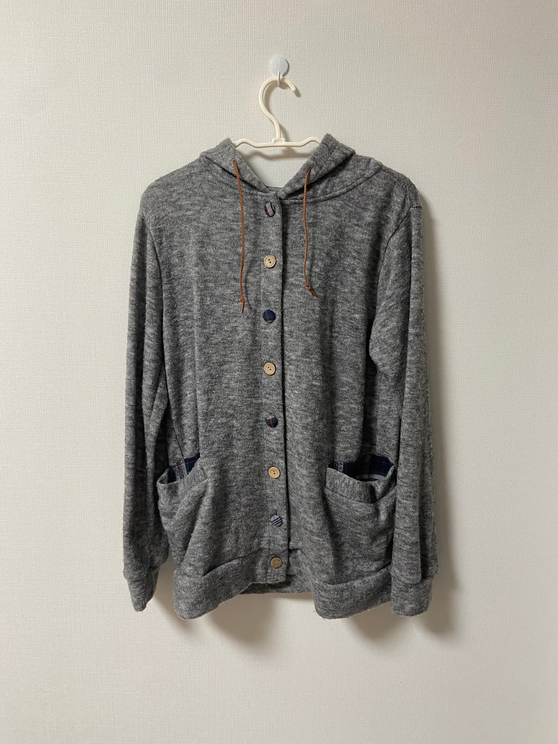 빈티지 모리걸 사와코 패턴 후드 가디건 상품이미지2