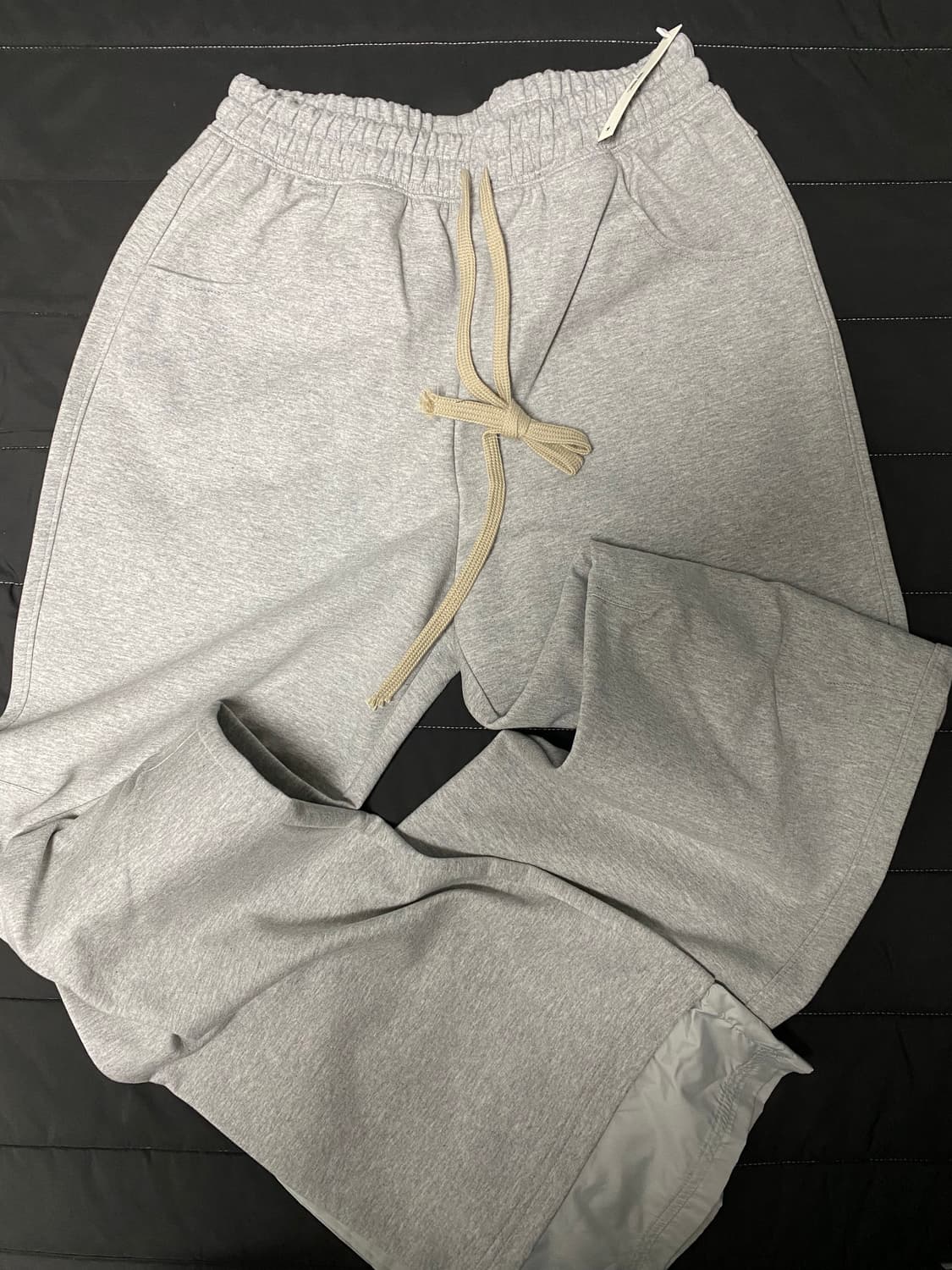 wapworks w092 플레어 레이어드 스웻팬츠 그레이 상품이미지2