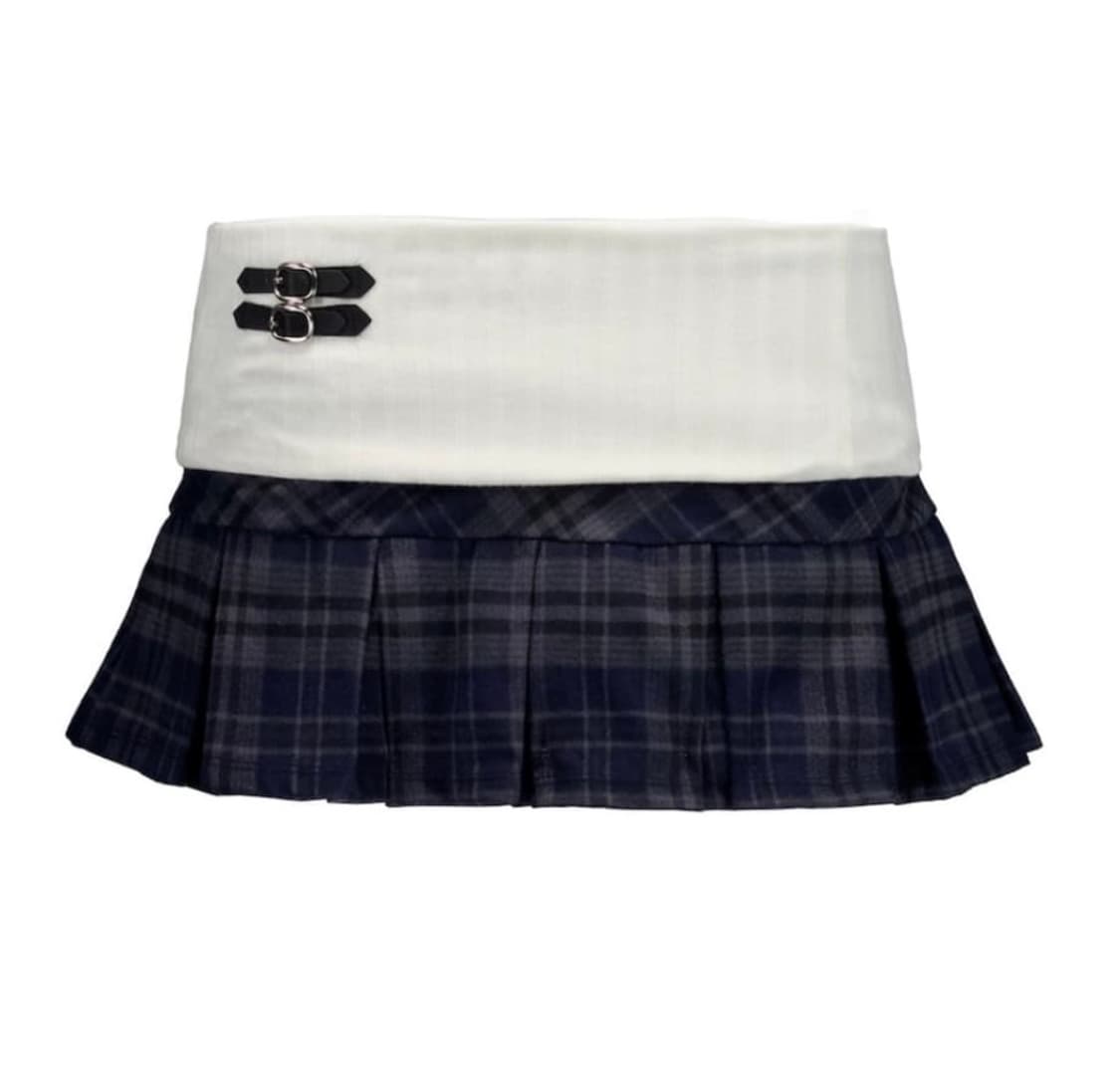 포어링 25FW 4US Banding mini skirt (check) 상품이미지1