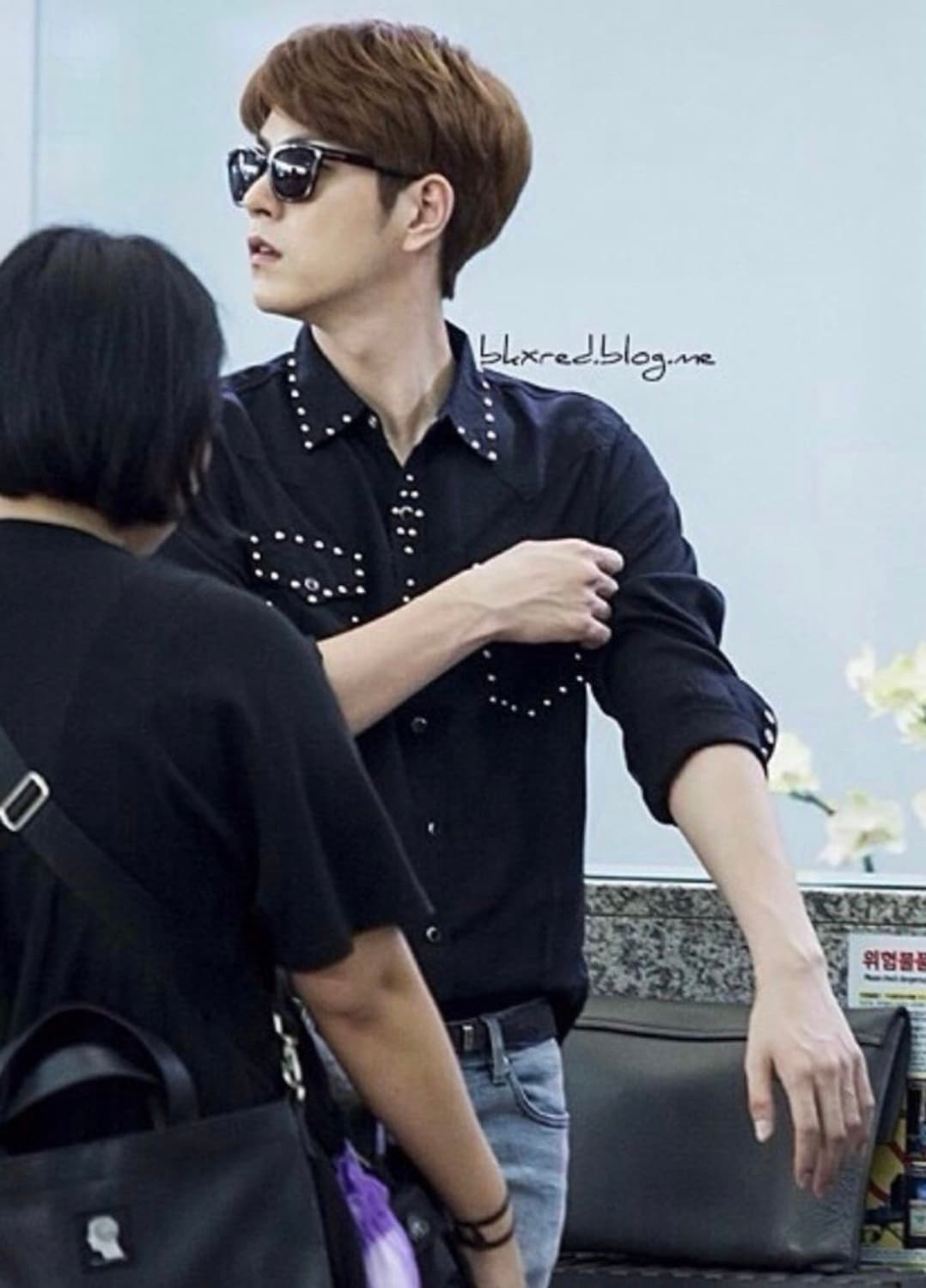 생로랑 / 스터드 웨스턴 셔츠 / 블랙 / 사이즈 L 상품이미지3