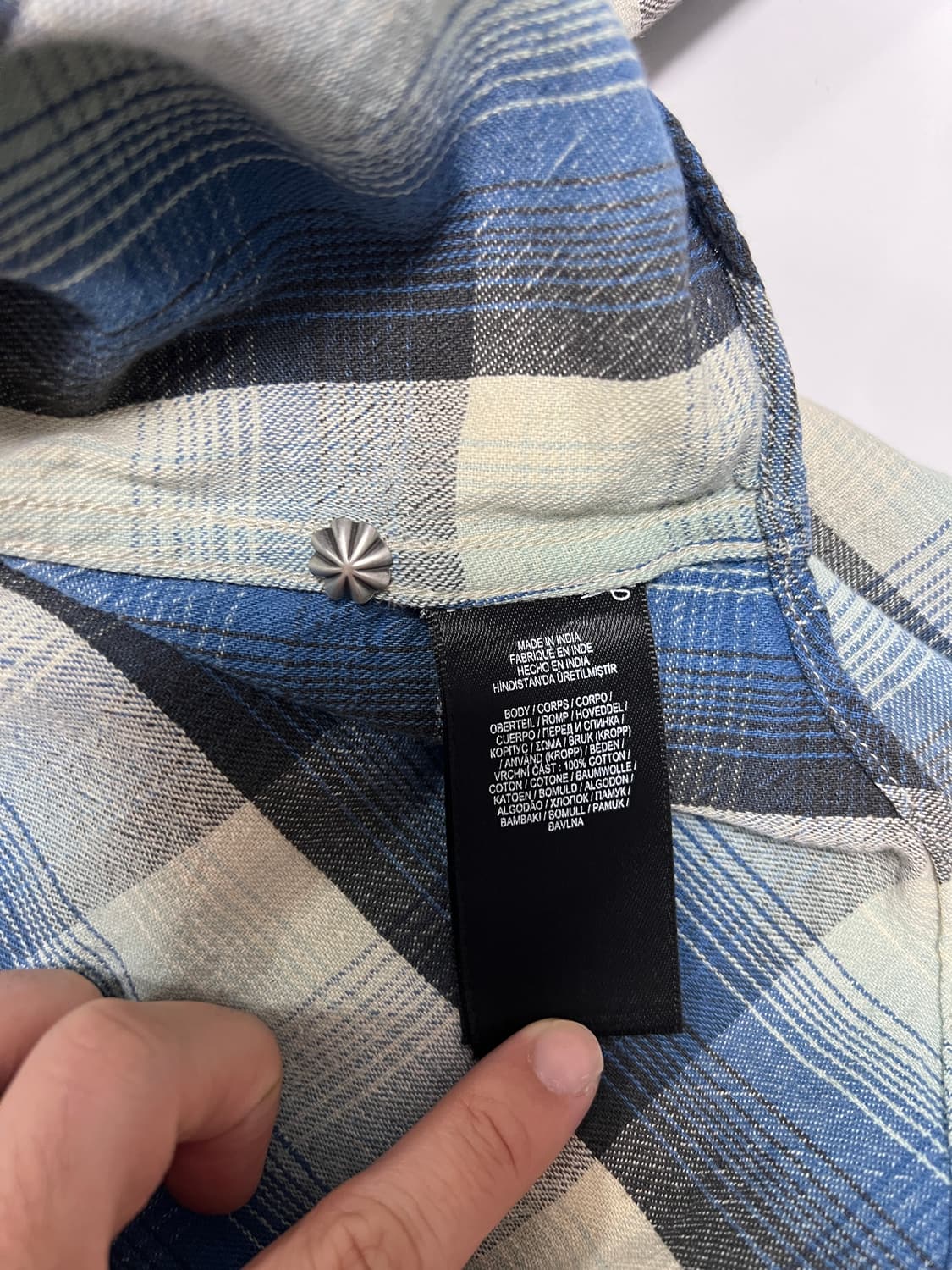 택포24) RRL 더블알엘 플래드 트윌 체크 웨스턴셔츠 M 상품이미지6