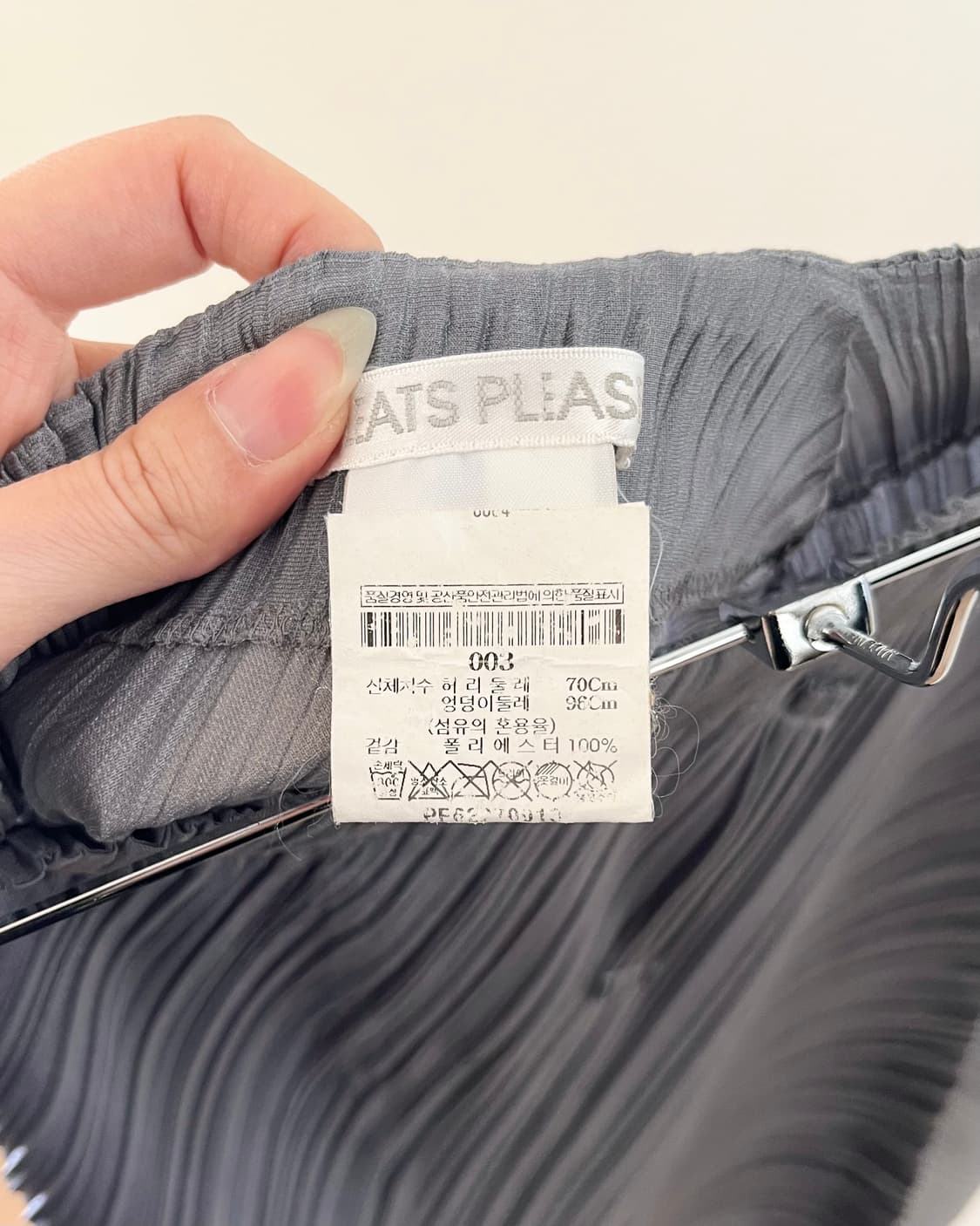 플리츠 플리즈 그레이 비대칭 플리츠 스커트 상품이미지8